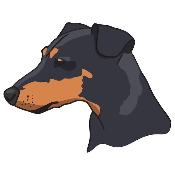 Signmission Manchester Terrier Dog Decal, Dog Lover Decor Vinyl Sticker D-12-Manchester Terrier - main